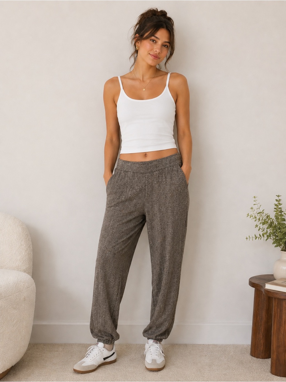 J.Jill Wearever Collection Gray Knit Pull-On Pants Women’s Small
